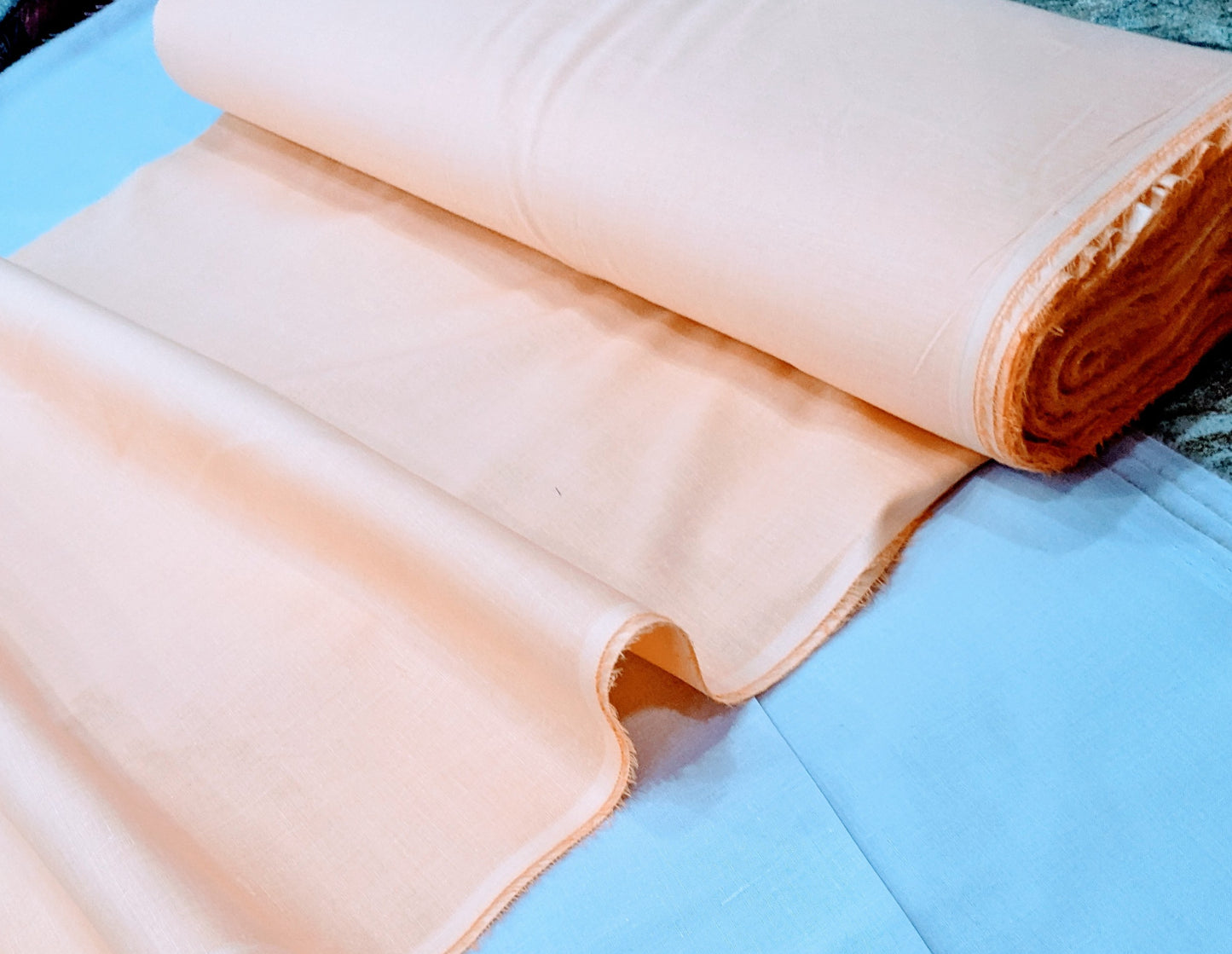 Plain Bareeza Lawn  summer collection 5 metr (CREAMY PEACH) High quality